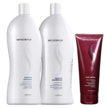 Imagem de Kit Senscience Balance Shampoo 1 litro + Condicionador 1 Litro + Inner