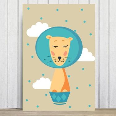 Imagem de Placa Decorativa Infantil Circo Leão MDF 20x30cm - Quartinhos