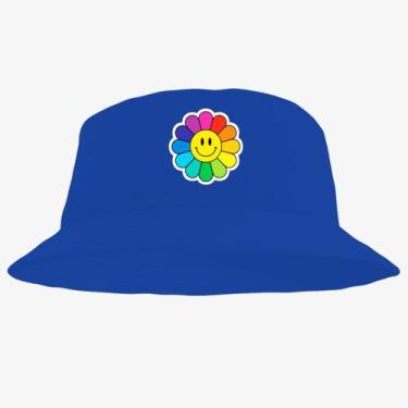 Imagem de Chapéu Bucket Hat Estampado Flor - MP Moda Masculina, Único, Azul clar