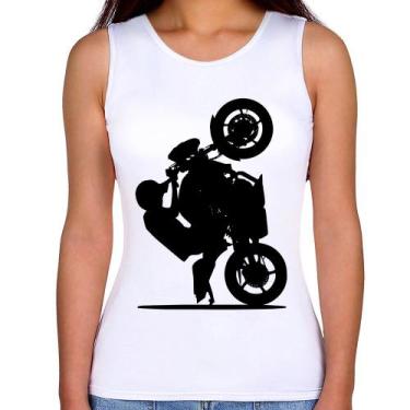 Imagem de Regata Feminina Moto Grau XJ6 - Foca na Moda, Branco, GGG