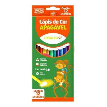 Imagem de Lapis De Cor Apagavel 12 Cores Leo E Leo Borracha Individual - Leonora
