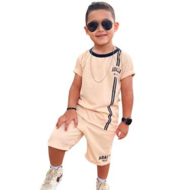 Imagem de Roupa Menino Infantil Camisa Bermuda Conjunto Masculino - Ikaros IK, B
