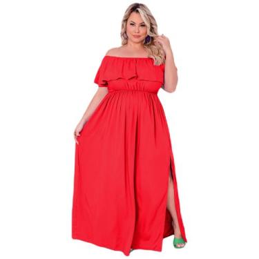 Imagem de Vestido Plus Size Longo Moda Feminina Plus Size Roupas Femininas - Mod