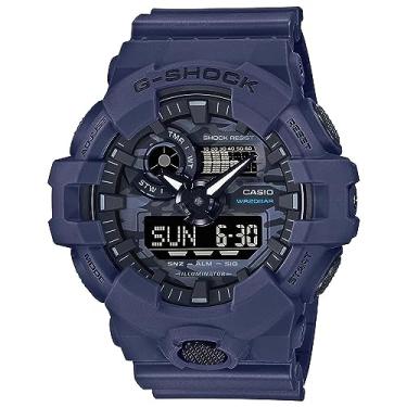 Imagem de Casio Relógio masculino Spring GA-700CA-2ADR de quartzo, Azul, alça