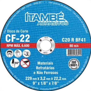 Imagem de Disco Corte Itambe Refr 2T 9X7/8 Cf22