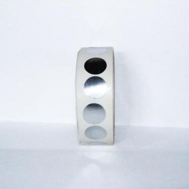 Imagem de Etiqueta Prateada, Corte Liso 2x2cm P/ Chancela Rolo 100 Uni - Teodoro