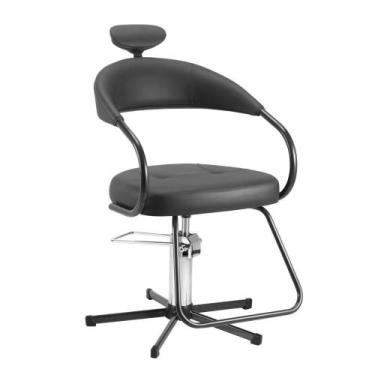 Imagem de Cadeira de Cabeleireiro Hidráulica Dompel Futura Profissional Black