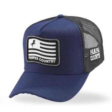 Imagem de Boné Peão Rodeio Bandeira Exclusiva Pampas Country Estilo Sertanejo - 