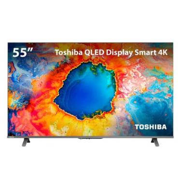 Imagem de Smart TV QLED 55" 4K Toshiba 55C450NS Google TV 3 HDMI 2 USB Wi-Fi - TB035MOUT [Reembalado] TB035MOUT