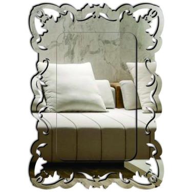 Imagem de Espelho Decorativo Veneziano Sala Quarto 59x81 3870 - CREATUS, prata