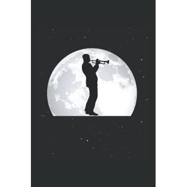 Imagem de Trumpet Player Notebook: Trumpet Moon Orchestra Player Musician / 6x9 inches / 120 graph sites