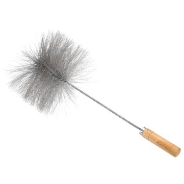 Imagem de PATIKIL Escova de arame de limpeza de chaminé de 45,7 cm, escova de limpeza de tubos de fogão a lenha com cerdas de aço inoxidável para lareira, fogão a lenha, tubos de secador de barraca (diâmetro de