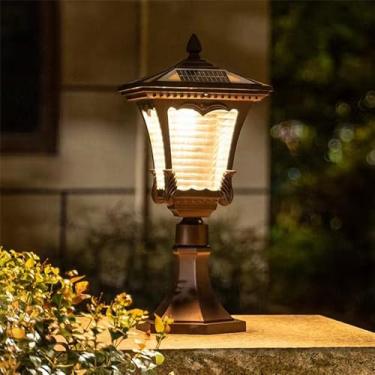 Imagem de Lâmpada de gramado solar ao ar livre contemporânea à prova d 'água Villa Jardim Pátio Bairro Residencial Bairros Lâmpada de gramado (Estilo 3 H50CM Solar 1PCS)