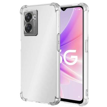 Imagem de Wanyuexes Capa para OnePlus Nord N300/para Oppo A57 5G/A77 5G/Realme Q5i 5G/Realme V23 5G/Realme V23i Capa de telefone TPU transparente fina protetora à prova de choque para Oppo A57 5G Crystal Clear