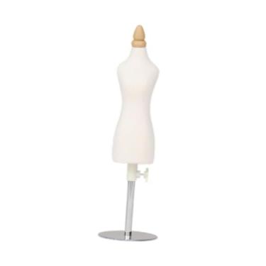 Imagem de Fancyes Mini vestido forma manequim de costura em miniatura forma de vestido feminino com suporte forma de ferramenta de design de moda para costura , S and Silver