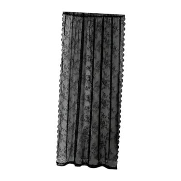 Imagem de ＫＬＫＣＭＳ Cortina de renda janela voile cortina romântica gota net país floral painel cortina para decoração palco pátio porta fazenda, Style E