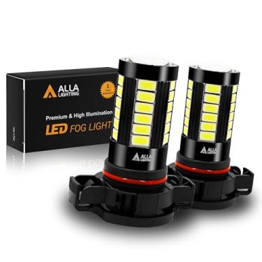 Imagem de Alla Lighting Lâmpadas de neblina LED super brilhantes PSX24W 2504, xenon branco 6000K 2800lms 12276 substituição de lâmpadas de neblina de 12V automáticas 5730 LEDs 33-SMD