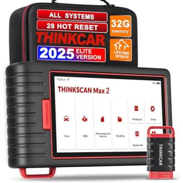 Imagem de thinkcar Obd2 Scanner Sem Fio, Thinkscan Max2 Ferramenta de Verificação de Diagnóstico de Atualização Gratuita Vitalícia com Can-Fd, Fca Autoauth, Diagnóstico de Todos os Sistemas e Mais de 28 Redefin