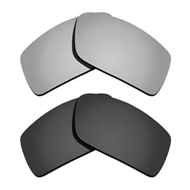Imagem de Lentes de reposição polarizadas para Oakley Gascan – Várias opções, Black&silver Mirrored Coating, 0