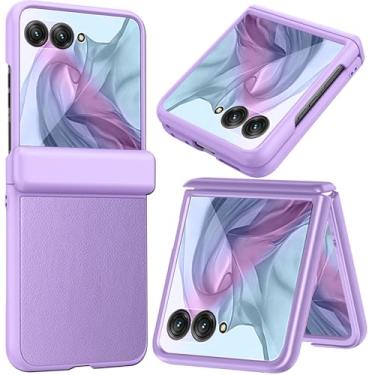 Imagem de NINKI Capa compatível com Motorola Razr 2024 Plus com proteção de dobradiça, capa Razr 50 Ultra com protetor de tela à prova de choque anti-arranhões capa de borracha ultrafina para Motorola Razr 50