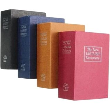 Imagem de Cofre Camuflado Em Formato De Livro Dicionario Secreto Caixa Falsao Porta Joias Metal Para Dinheiro Com Chaves Grande (Pequeno)