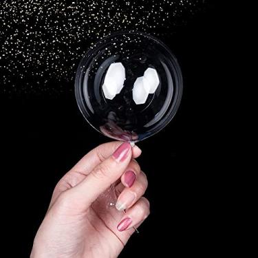 Imagem de EFAY Balões Pequenos Transparentes, 100 Peças Mini Balões Bobo Bolha Sem Látex Minúsculos Balões Transparentes De Cristal Para Sereia/Tubarão/Chá De Bebê/Sob O Mar/Decoração De Festa De Aniversário