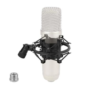 Imagem de Geekria Suporte de microfone para criadores, adaptador de suspensão antivibração compatível com Audio Technica AT2020, AT2035, AT2050, MXL V67G, clipe de suporte de microfone Rode NT1 (preto)
