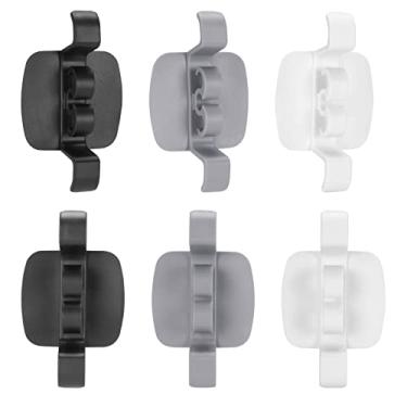 Imagem de Organizador de cabos para eletrodomésticos, pacote com 6, enrolador de cabos, enrolador, suporte de cabo, ocultador, organizado, prendedor de cordão