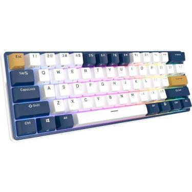 Imagem de Teclado Mecanico Royal Kludge RK61 Plus 60% Wire Switch Blue, blue