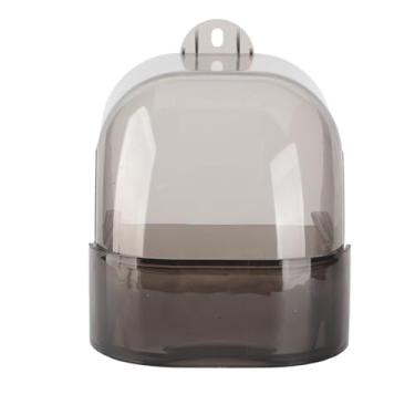 Imagem de Caixa de Alimentação Preta Cinza, Banho de Pássaro de Plástico, para Papagaios Pequenos Pássaros Canários