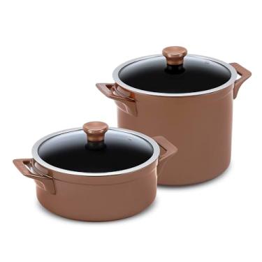 Imagem de Conjunto de Panelas de Indução Italiano M, Clear, Cobre