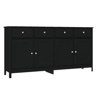 Imagem de Balcao Buffet 4 Portas 4 Gavetas 154 Cm R626 Preto Dtall Preto