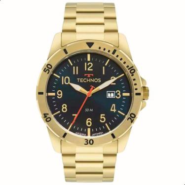 Imagem de Relógio de Pulso Masculino Technos Militar Dourado 2115NBR/1A + Pulsei