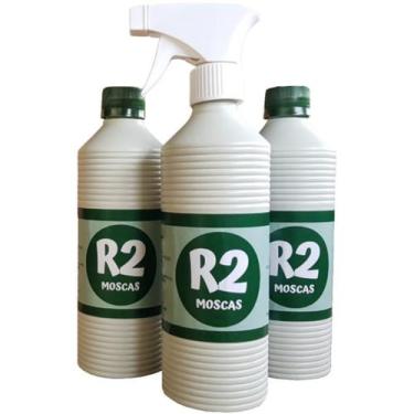 Imagem de Kit3 Repelente R2 Moscas/Formigas 500ml Borrifador  2 Refis Sem cheiro