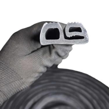 Imagem de Borracha Dupla Gaxeta P/ Porta Câmara Fria Frigorífica - 5 Metros Borr