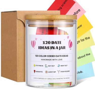 Imagem de Mimorou 120 ideias para encontros em um pote ideias de datas codificadas por cores em uma garrafa, presentes de dia dos namorados para ele, chá de panela, presentes de casamento para lista/aniversário