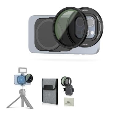 Imagem de JJC Filtro ND de 67 mm para iPhone, adaptador de filtro de lente magnética com filtro ND variável ND2-128 compatível com iPhone 16 15 14 Pro Max Plus com parafuso de 1/10.2 cm e suporte de sapata para