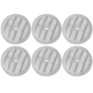 Imagem de BuleVina 6 peças de substituição de panos de esfregão compatíveis com LG, pano de esfregão a vapor A9 aspirador de pó robô máquina de esfregão pano de limpeza peças sobressalentes