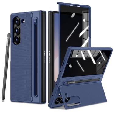 Imagem de Ruky Capa para Samsung-Galaxy-Z-Fold-6 com suporte dobrável oculto [sem caneta], [Não serve para Z Fold 5] com suporte para S Pen e protetor de tela de privacidade integrado, capa protetora fina à