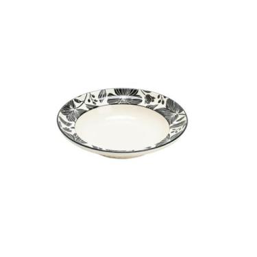 Imagem de Pratos de cerâmica floral antigos, utensílios de mesa domésticos de personalidade criativa - prato profundo de flor de lírio de 20 cm