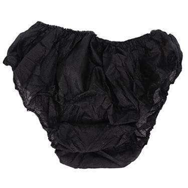 Imagem de 50pcs Roupa Interior Descartável para As Mulheres Preto Tamanho Único Calcinhas Descartáveis Portátil Roupa Interior De Viagem para Hotel Turismo Ao Ar Livre