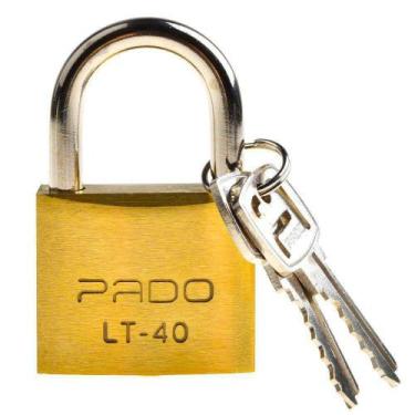 Imagem de Cadeado Pado Lt 40mm 2 Chaves Não Enferruja Resistente Latão