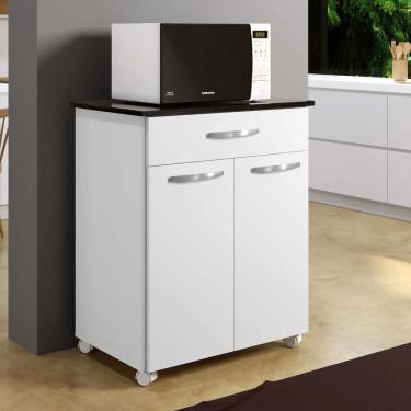 Imagem de Balcão de Cozinha 2 Portas 1 Gaveta Girassol Branco - Kaiki