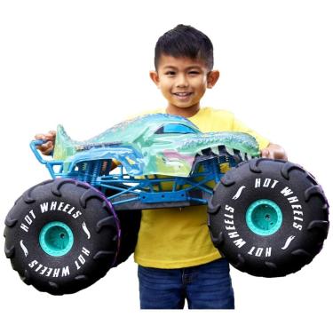 Imagem de Carro de Controle Remoto Escala 1:16 Mega Wrex Off Road Grande, Hot Wheels Monster Trucks
