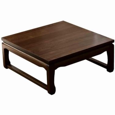 Imagem de Mesa multifuncional simples de tatame, mesa de estudo de leitura de chão de madeira maciça, móveis de estilo japonês, mesa pequena e curta criativa, suporte forte não prejudica o chão, aplicação em