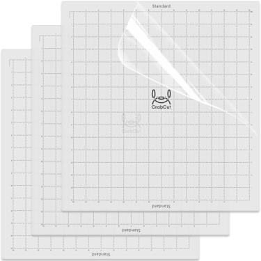 Imagem de Tapetes de corte de 35 x 38 cm para Silhouette Cameo 4 Plus e Cameo 5 Plus, pacote com 3, tapete de substituição durável de longa duração para máquina de corte Silhouette Cameo 4 Plus (adesivo padrão)