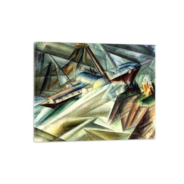 Imagem de Lyonl Feininge famosa impressão em tela - imagens para sala de estar - pintura de arte de parede - vaporizador 2-reprodução pronta para pendurar 20x25cm8x10in tela embrulhada