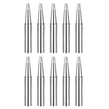 Imagem de Pontas de ferro de solda uxcell de 4 mm x 6,5 mm de borda plana de substituição para Estação de Solda Ponta 900M-T-2.4D Prata 10 peças