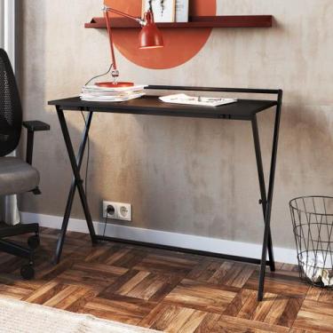 Imagem de Mesa para Estudo Dobrável Industrial 78x94cm P1022 Preto Grafite - Pla