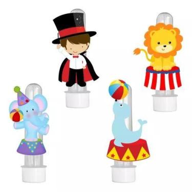 Imagem de 20 Tubetes 3d Personalizado Lembrancinha Circo Menino - Barbara Utilid